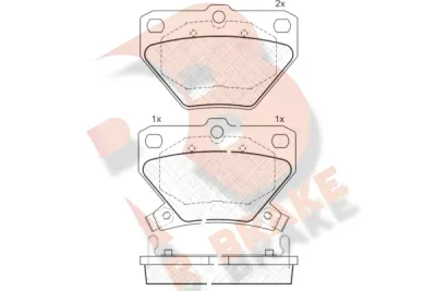 RB1607 R BRAKE Комплект тормозных колодок, дисковый тормоз