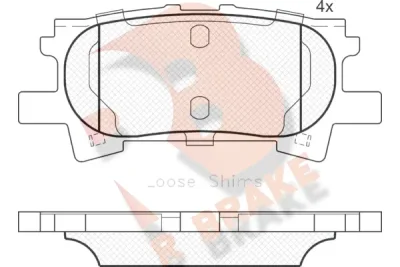 RB1751 R BRAKE Комплект тормозных колодок, дисковый тормоз