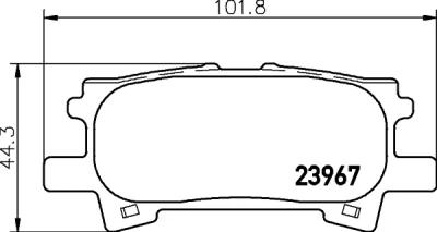 Комплект тормозных колодок, дисковый тормоз NISSHINBO NP1028