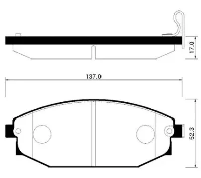 Комплект тормозных колодок, дисковый тормоз HSB HP0017