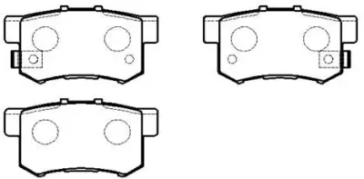 Комплект тормозных колодок, дисковый тормоз HSB GOLD HP5164