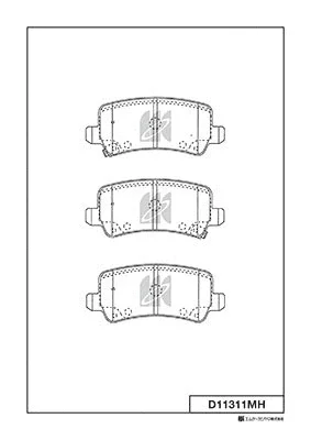 Комплект тормозных колодок, дисковый тормоз MK KASHIYAMA D11311MH