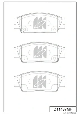Комплект тормозных колодок, дисковый тормоз MK KASHIYAMA D11487MH