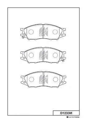 D1233M MK KASHIYAMA Комплект тормозных колодок, дисковый тормоз