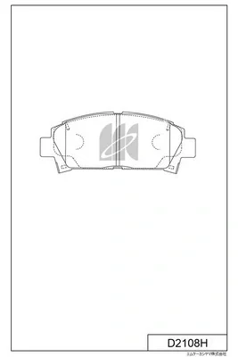Комплект тормозных колодок, дисковый тормоз MK KASHIYAMA D2108H