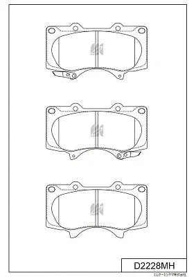 D2228MH MK KASHIYAMA Комплект тормозных колодок, дисковый тормоз