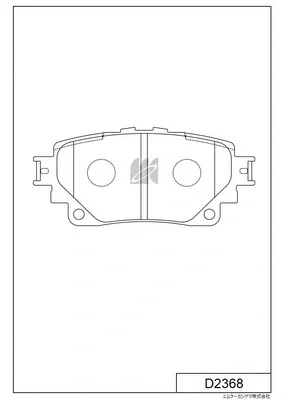 Комплект тормозных колодок, дисковый тормоз MK KASHIYAMA D2368