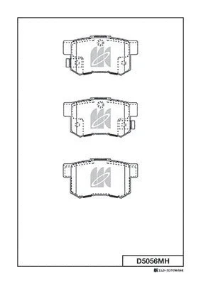 Комплект тормозных колодок, дисковый тормоз MK KASHIYAMA D5056MH