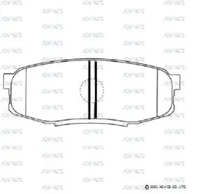 A2N159 ADVICS Комплект тормозных колодок, дисковый тормоз