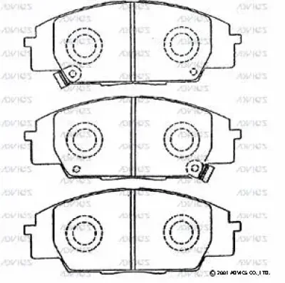 SN430P ADVICS Комплект тормозных колодок, дисковый тормоз