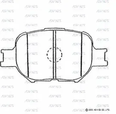 SN671 ADVICS Комплект тормозных колодок, дисковый тормоз