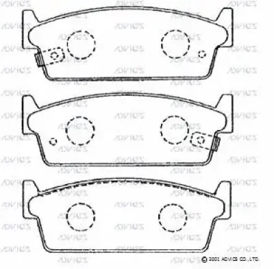 SN746P ADVICS Комплект тормозных колодок, дисковый тормоз