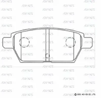 SN945 ADVICS Комплект тормозных колодок, дисковый тормоз