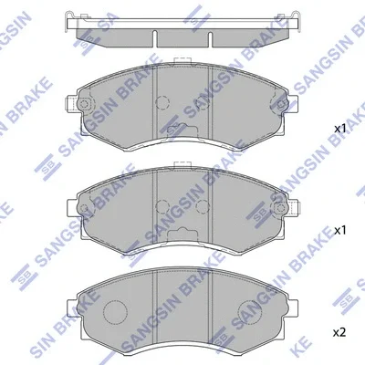 SP1048 HIQ Комплект тормозных колодок, дисковый тормоз