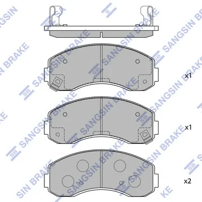 SP1056 HIQ Комплект тормозных колодок, дисковый тормоз