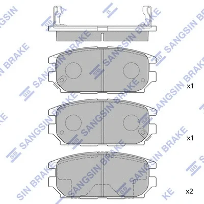 Комплект тормозных колодок, дисковый тормоз HIQ SP1069