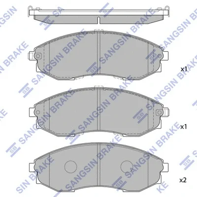 SP1083 HIQ Комплект тормозных колодок, дисковый тормоз