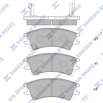 SP1096 HIQ Комплект тормозных колодок, дисковый тормоз