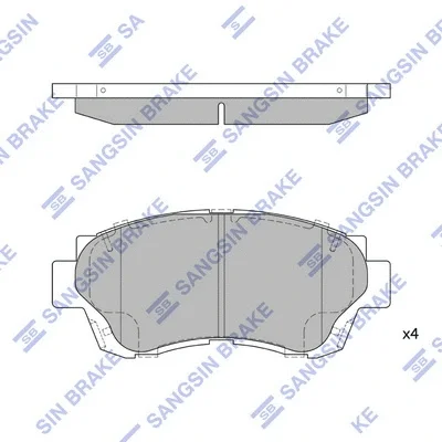 SP1138 HIQ Комплект тормозных колодок, дисковый тормоз