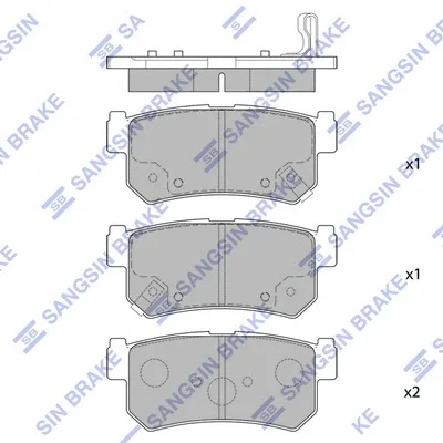 SP1151 HIQ Комплект тормозных колодок, дисковый тормоз