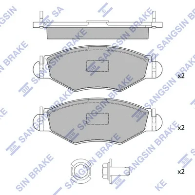 SP1179 HIQ Комплект тормозных колодок, дисковый тормоз