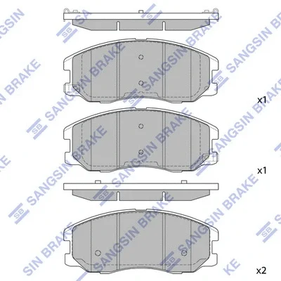 SP1204 HIQ Комплект тормозных колодок, дисковый тормоз