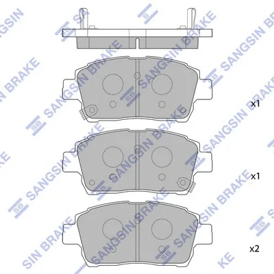 SP1232 HIQ Комплект тормозных колодок, дисковый тормоз