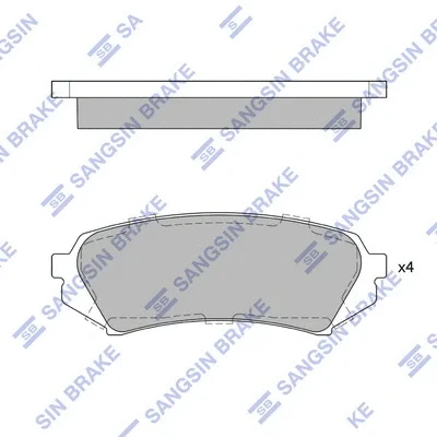 Комплект тормозных колодок, дисковый тормоз HIQ SP1380