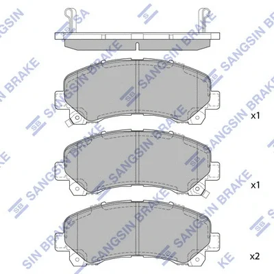 SP1409 HIQ Комплект тормозных колодок, дисковый тормоз