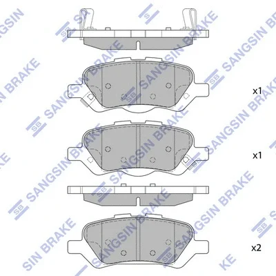 SP1459 HIQ Комплект тормозных колодок, дисковый тормоз