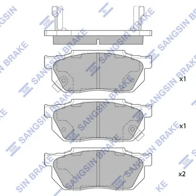 SP1462 HIQ Комплект тормозных колодок, дисковый тормоз