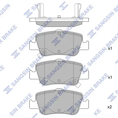 SP1501 HIQ Комплект тормозных колодок, дисковый тормоз