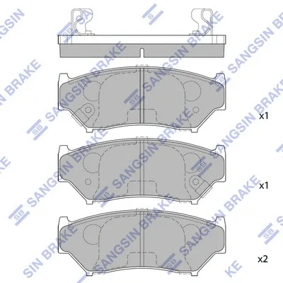 SP1584 HIQ Комплект тормозных колодок, дисковый тормоз