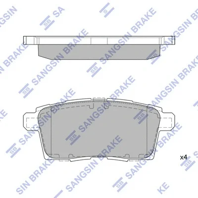 SP1604 HIQ Комплект тормозных колодок, дисковый тормоз