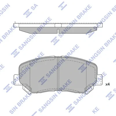 SP1671 HIQ Комплект тормозных колодок, дисковый тормоз