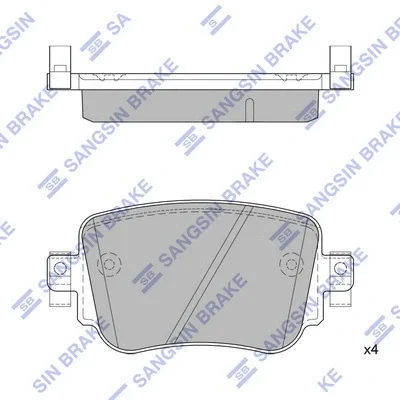 SP1900 HIQ Комплект тормозных колодок, дисковый тормоз