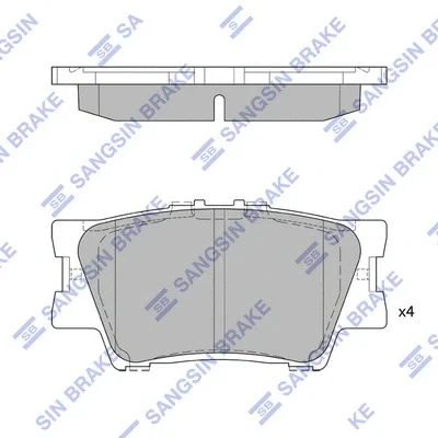 SP2081 HIQ Комплект тормозных колодок, дисковый тормоз