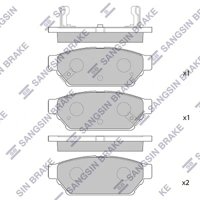 SP2105-R HIQ Комплект тормозных колодок, дисковый тормоз