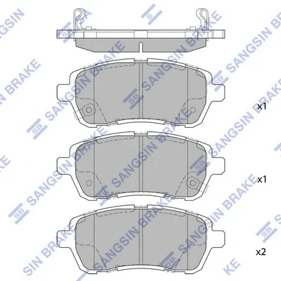 SP2113 HIQ Комплект тормозных колодок, дисковый тормоз