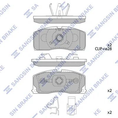SP2154 HIQ Комплект тормозных колодок, дисковый тормоз