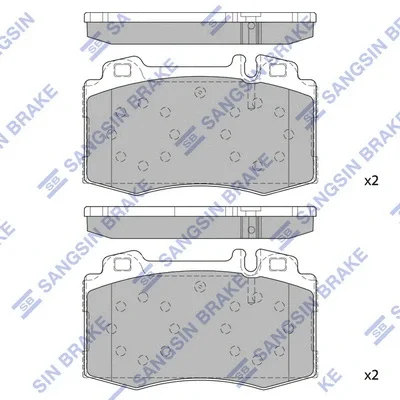SP2193 HIQ Комплект тормозных колодок, дисковый тормоз