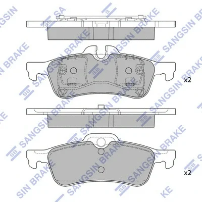 SP2244 HIQ Комплект тормозных колодок, дисковый тормоз