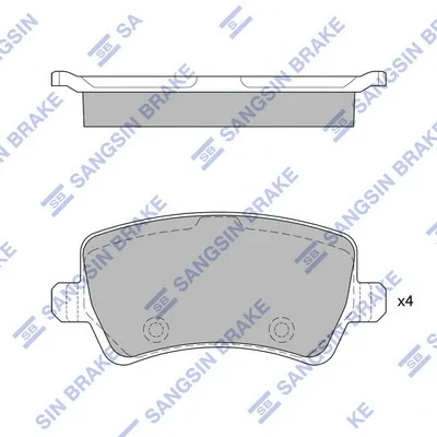 SP2286 HIQ Комплект тормозных колодок, дисковый тормоз