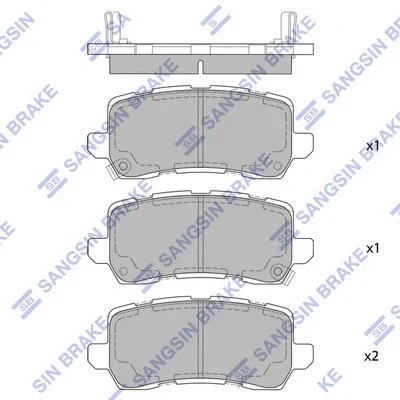 SP4135 HIQ Комплект тормозных колодок, дисковый тормоз