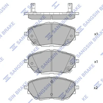 Комплект тормозных колодок, дисковый тормоз HIQ SP4213A