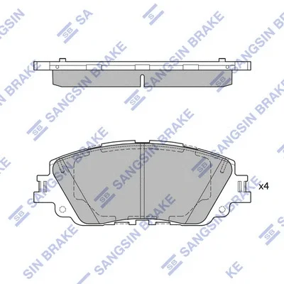 SP4275 HIQ Комплект тормозных колодок, дисковый тормоз