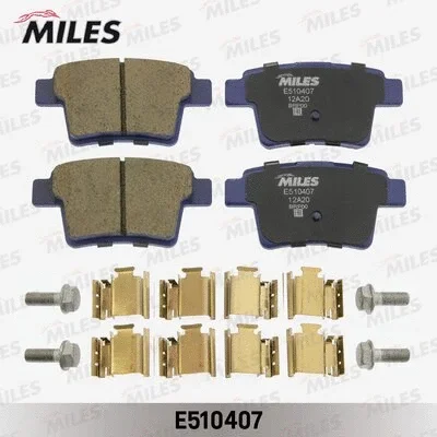 Комплект тормозных колодок, дисковый тормоз MILES E510407