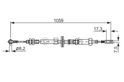 1 987 477 114 BOSCH Тросик, cтояночный тормоз