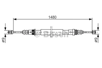 1 987 477 153 BOSCH Тросик, cтояночный тормоз