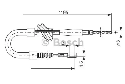 1 987 477 187 BOSCH Тросик, cтояночный тормоз